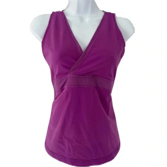 Lululemon/ Deep V-neck/ Mesh detail/ Purple/ Size: See measurements in  photos - Picture 1 of 8